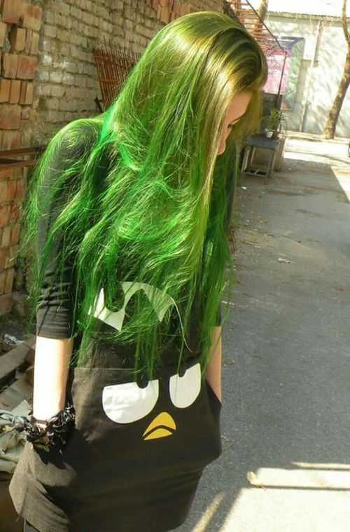 Волосы стали зелеными, что делать