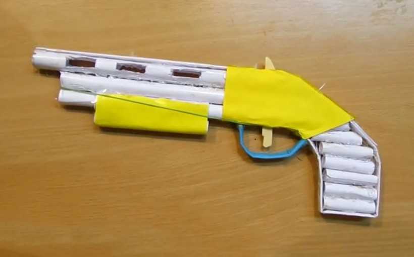 Как сделать пистолет из бумаги, картона (за 5 минут) в разных техниках