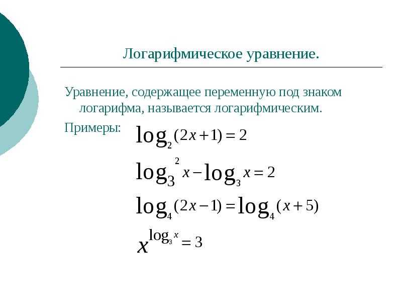 Логарифмы и их свойства