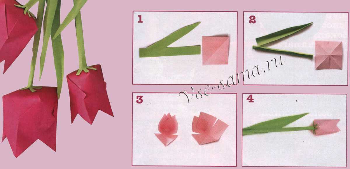 Как сделать тюльпан из бумаги? учимся легко и быстро делать тюльпаны своими руками