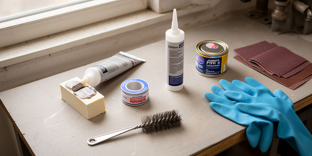 Набор материалов для ремонта труб