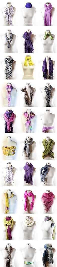 Как завязать платок на шее разными способами и как красиво повязать шарфик на плечах