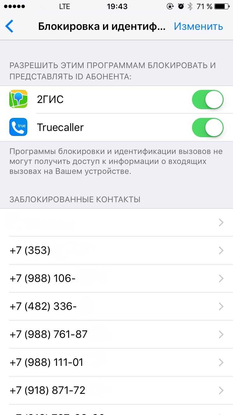 Iphone заблокированные номера