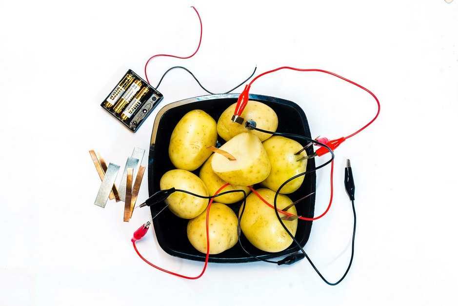 Батарейка из картошки