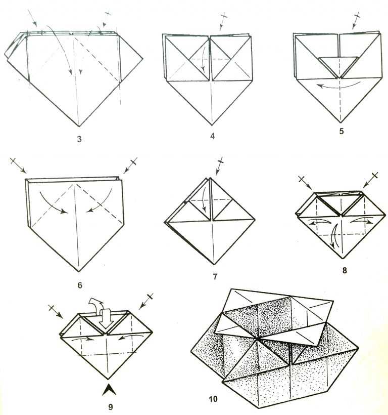 Упаковка подарка оригами коробочка санбо бумага