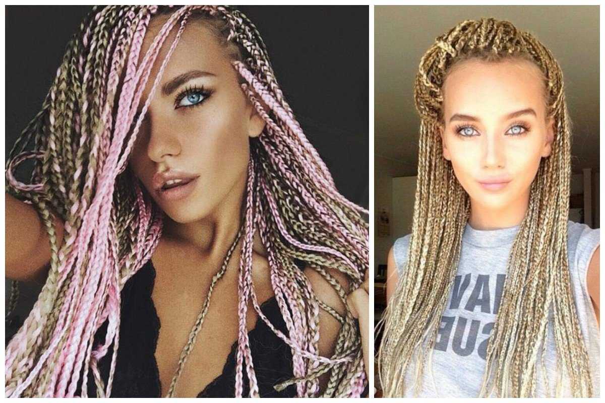 Афрокосички на тонкие волосы фото до и после