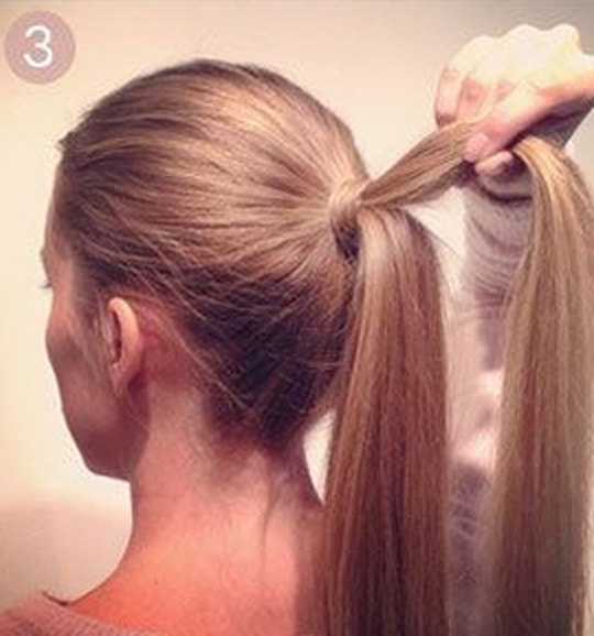 Как сделать красивый хвост и обмотать резинку своими же волосами