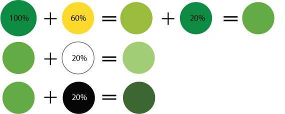 Как получить салатовый цвет: разновидности зеленого и способы их создания