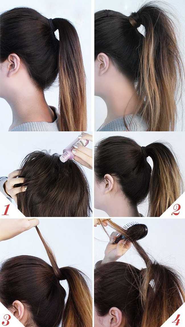 Как сделать красивый хвост на средние волосы: фото
как сделать красивый хвост: 15 идей — modnayadama