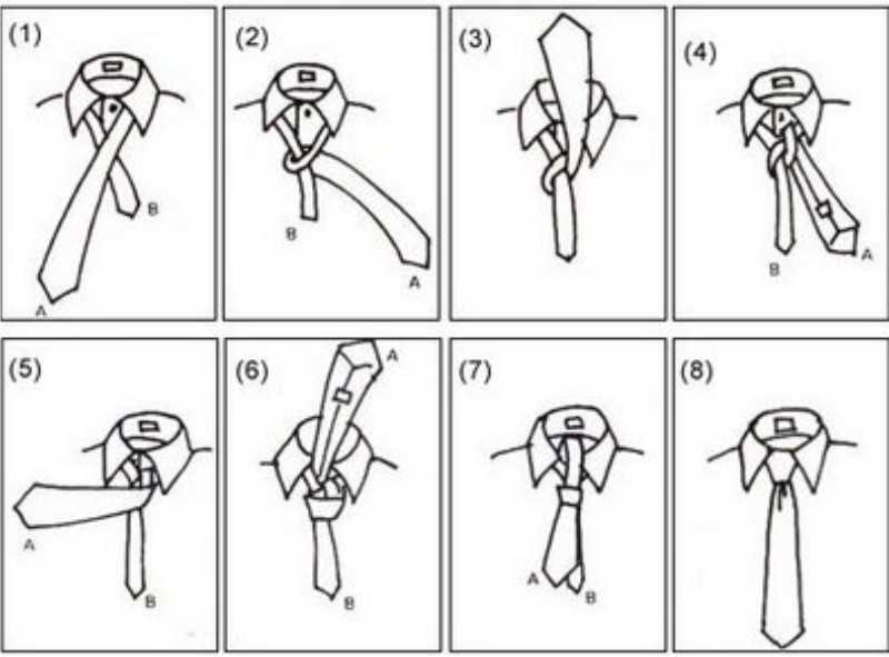 Как завязывать виндзорский узел галстука