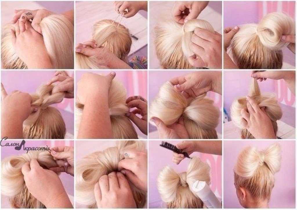 Бантик из волос — пошаговая инструкция