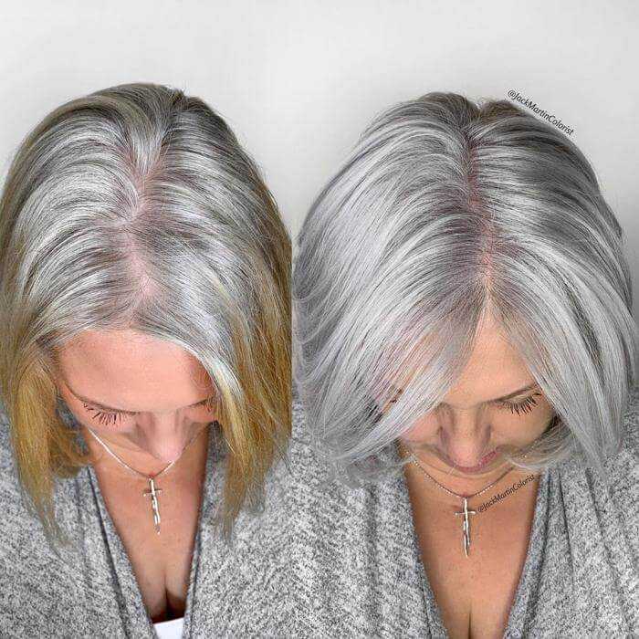 Чем и как покрасить седые волосы брюнеткам и блондинкам