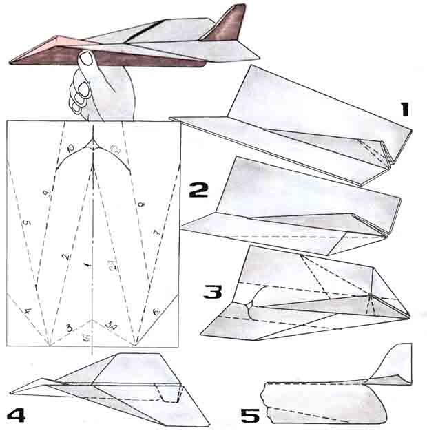 Как сделать самолетик из бумаги: фото, схемы, видео и примеры
