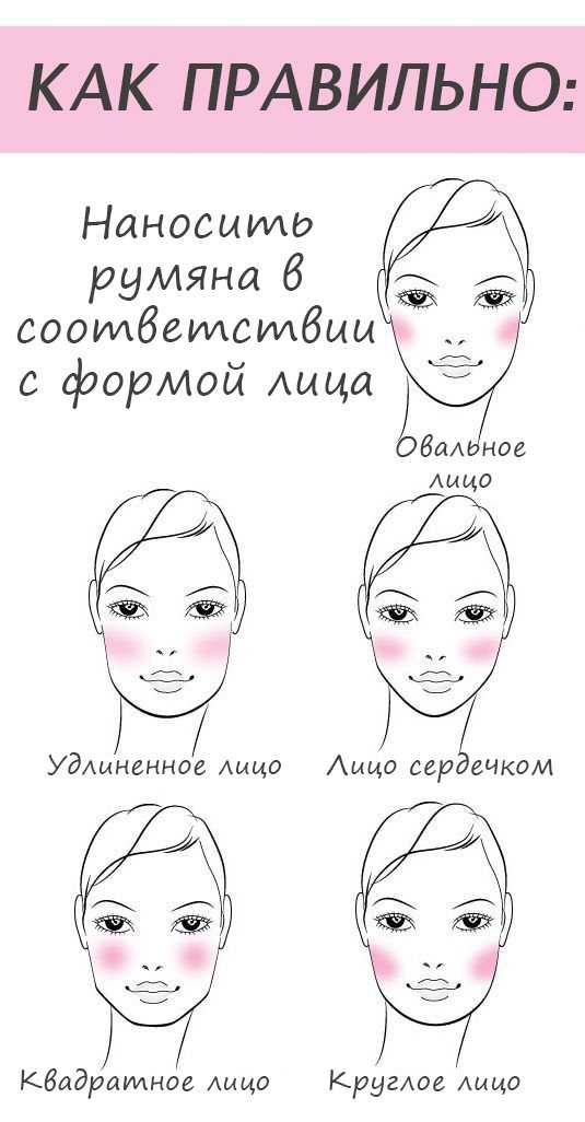 Как наносить румяна по форме лица: видео