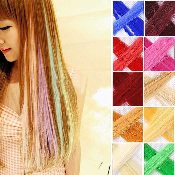 Цветные пряди на темных волосах: как создать и ухаживать + фото | quclub.ru