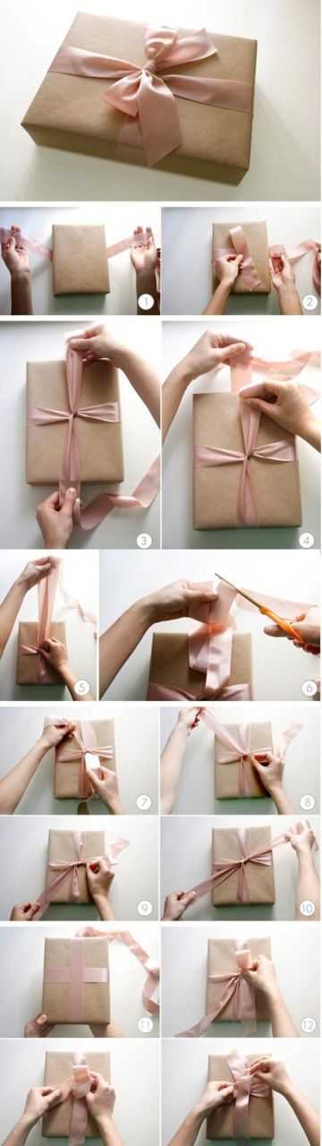 Как красиво завязать бант на подарочной коробке из ленты: схемы, пошаговая инструкция, видео — женские советы
