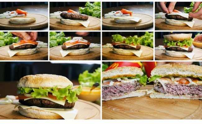 Готовим гамбургер дома: как лучше укладывать начинку