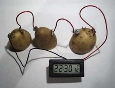 Батарейка из картошки