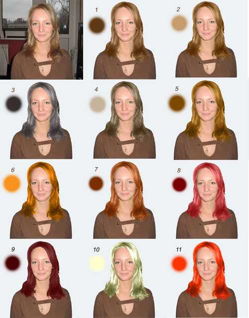 Как подобрать цвет волос к лицу и глазам: тест онлайн »