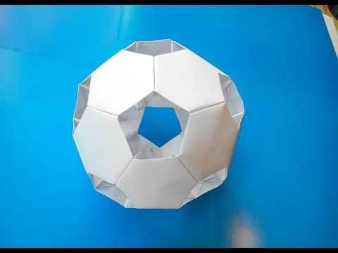 Как сделать футбольный мяч из бумаги оригами своими руками: аппликации, схемы сборки из модульногй поделки из картона