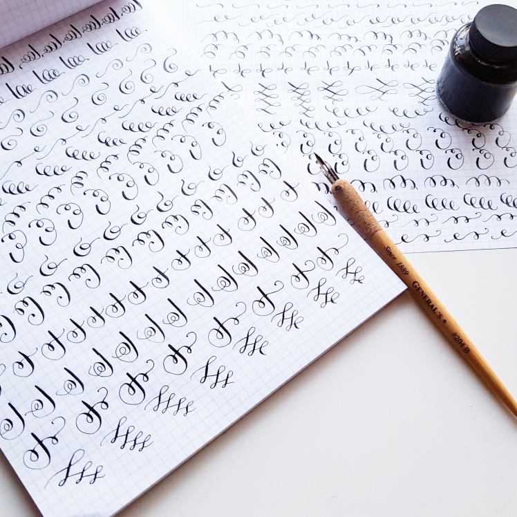 Как научится красиво писать ручкой каллиграфически
