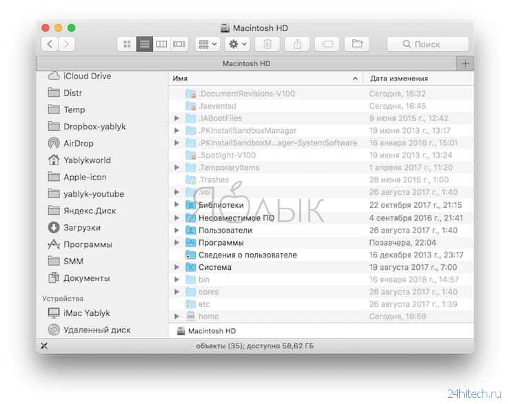 Как вывести список всех файлов и содержимого подкаталогов в папке на mac 2021