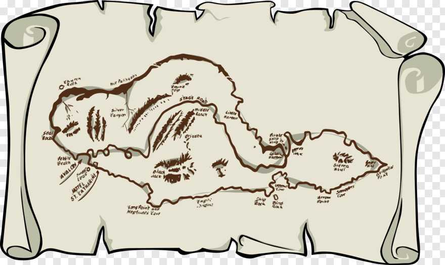 Карта сокровищ, иллюстрация в векторе | enascor.ru