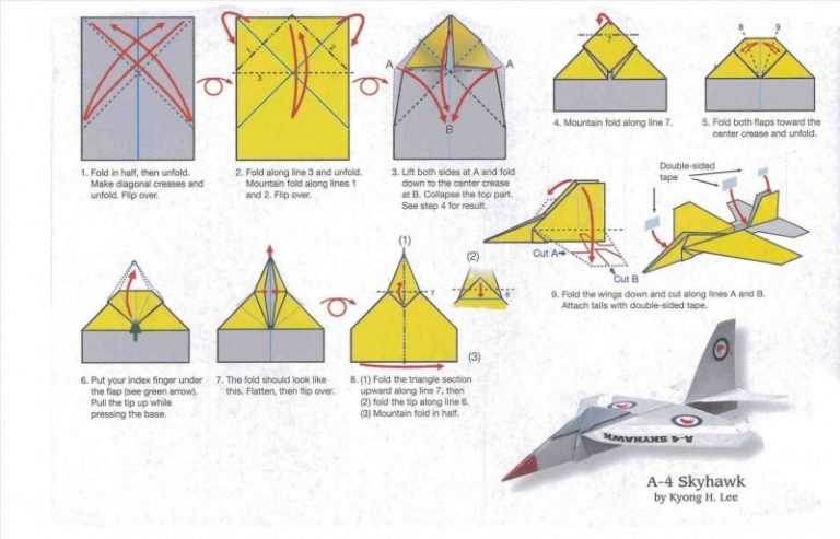 Как сделать бумажный самолетик - схемы, фото, пошаговые инструкции