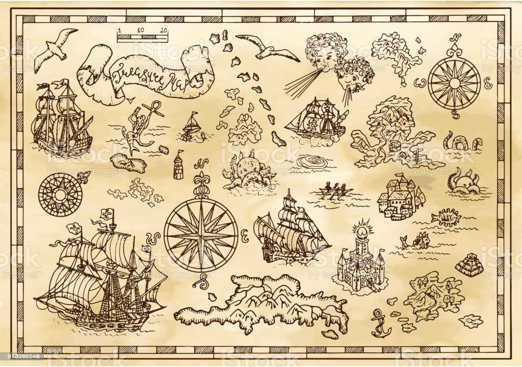 Как я сделала карту пиратских сокровищ для детей: простое развлечение