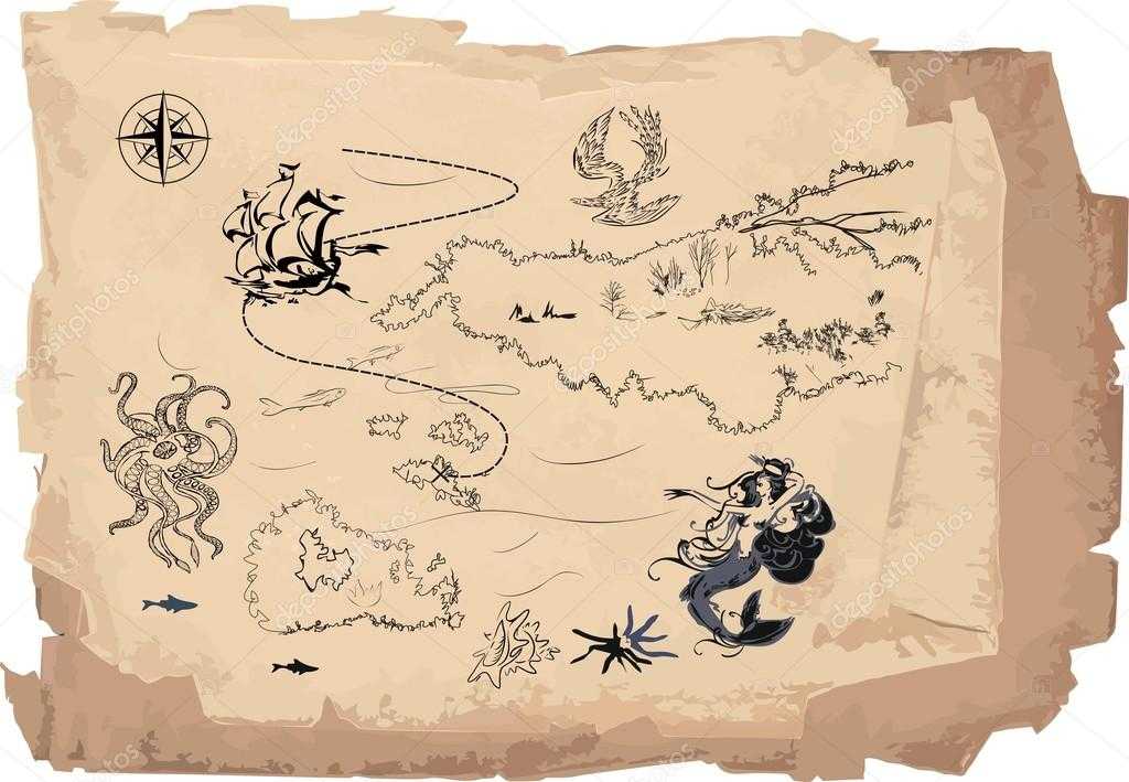 Пиратская карта сокровищ для детей с разными эффектами - handskill.ru