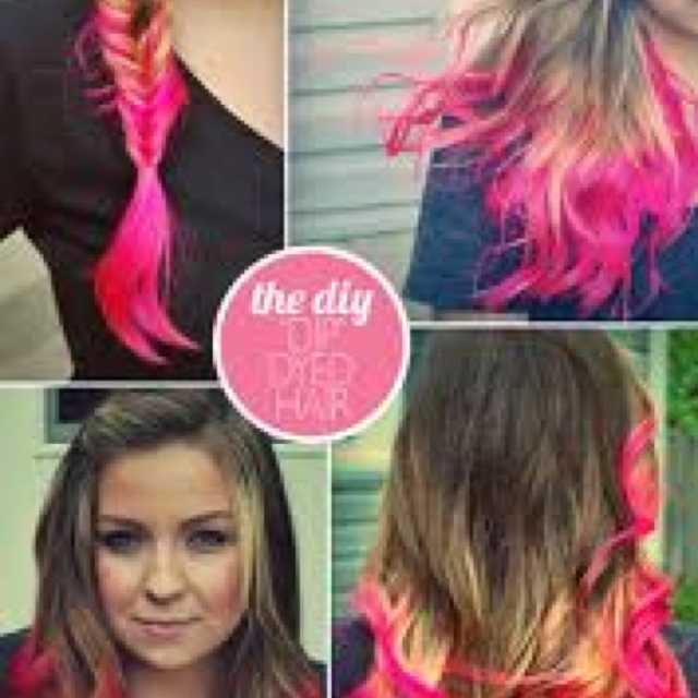 Креативное окрашивание волос dip dye- добавь цвета кончикам!