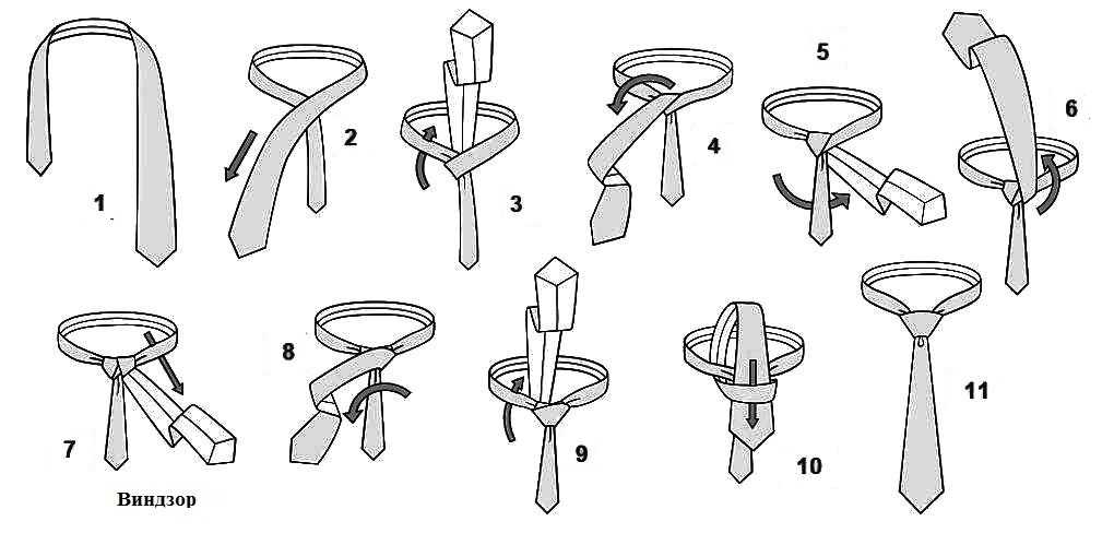 Как завязать галстук - 18 разных узлов для галстука пошагово • всезнаешь.ру