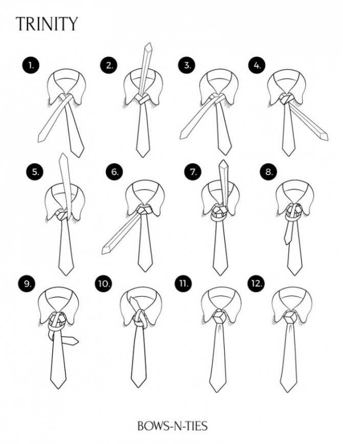 Как завязать галстук 👔 правильно (30 фото-видео схем пошагово модных вариантов)