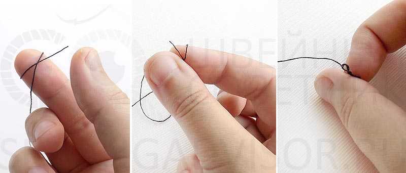 Как правильно завязать узел на нитке с иголкой. виды узелков