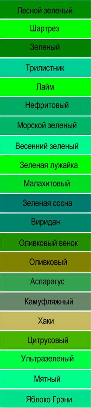 Как получить салатовый цвет: разновидности зеленого и способы их создания