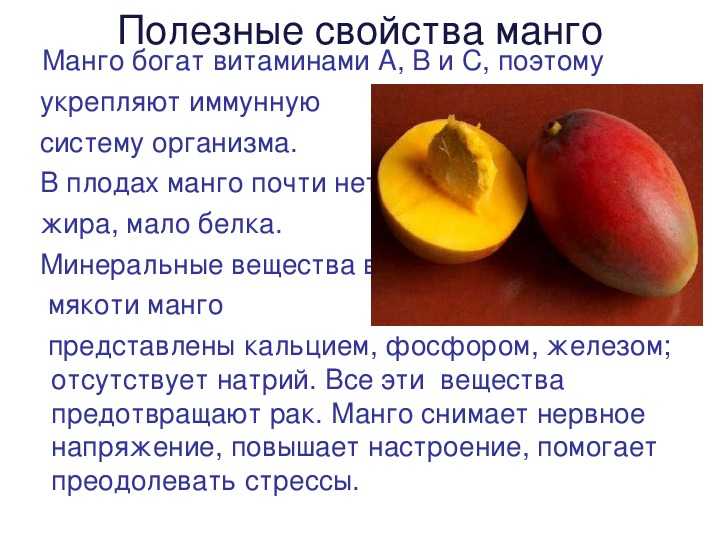 Манго: полезные свойства, как выбрать спелый и вкусный плод