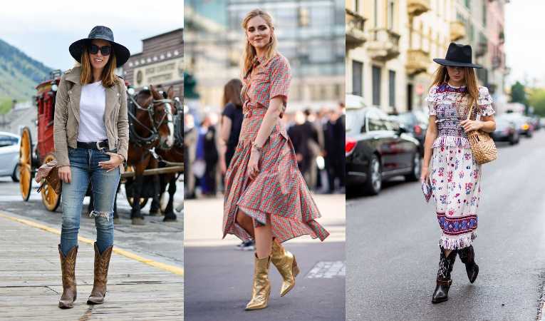 С чем носить казаки: 20+ модных образа с ковбойскими сапогами