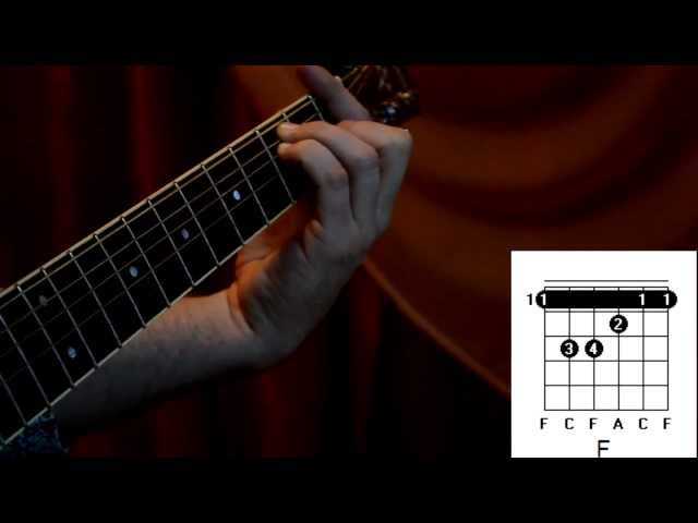 Как играть аккорд фа мажор на гитаре - wikihow