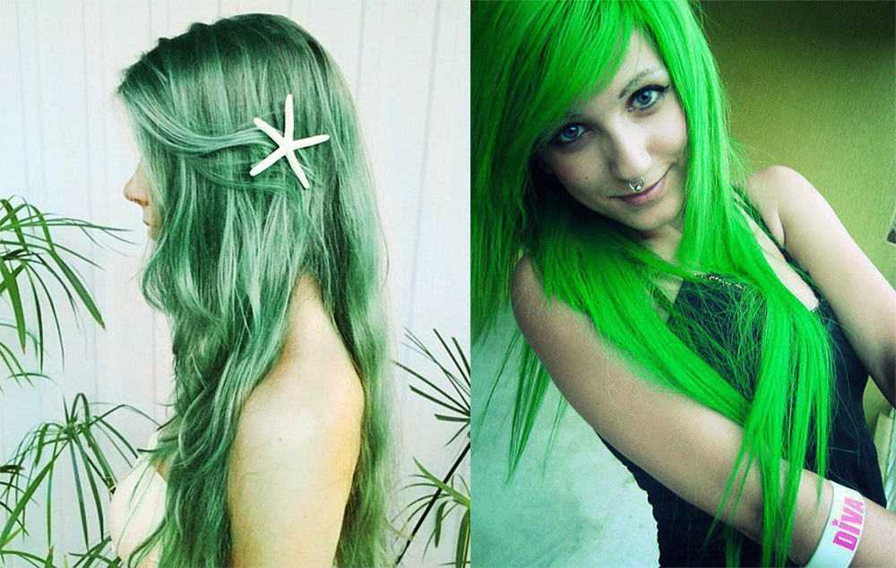 Кому подходит зеленый цвет волос и как определиться с нужным оттенком